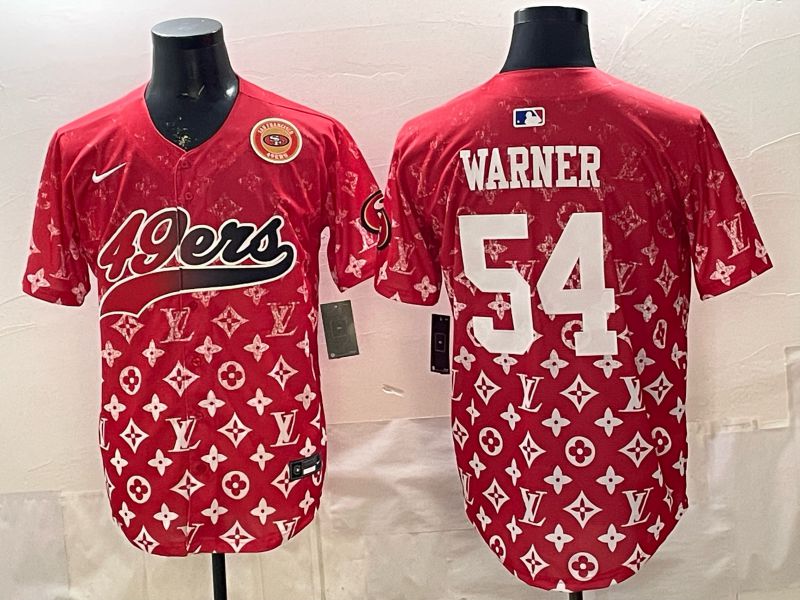 Men 2026 San Francisco 49ers #54 Warner Red Nike Limited NFL Jersey style 0015